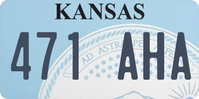 KS license plate 471AHA