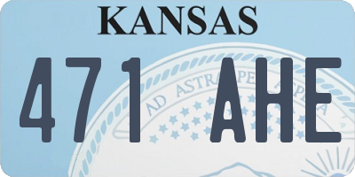 KS license plate 471AHE