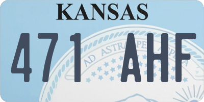 KS license plate 471AHF