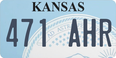 KS license plate 471AHR