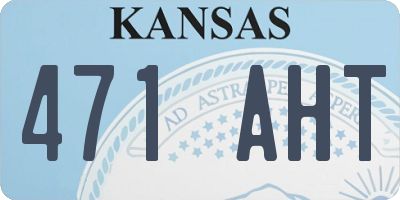 KS license plate 471AHT
