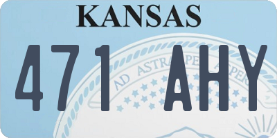 KS license plate 471AHY