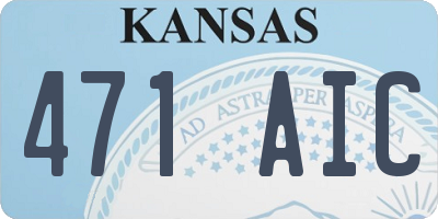 KS license plate 471AIC