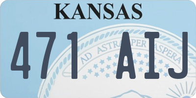 KS license plate 471AIJ