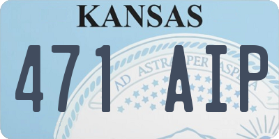 KS license plate 471AIP
