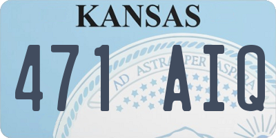 KS license plate 471AIQ