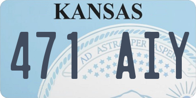 KS license plate 471AIY