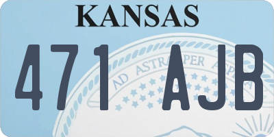 KS license plate 471AJB