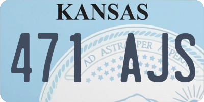 KS license plate 471AJS