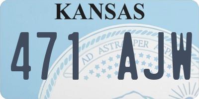 KS license plate 471AJW