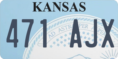 KS license plate 471AJX