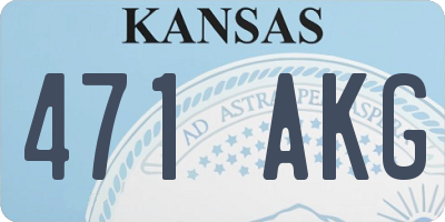 KS license plate 471AKG