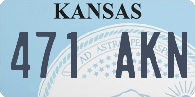 KS license plate 471AKN
