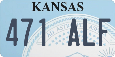 KS license plate 471ALF