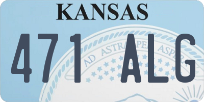 KS license plate 471ALG