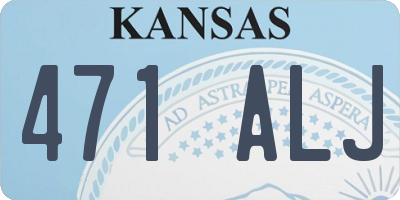 KS license plate 471ALJ