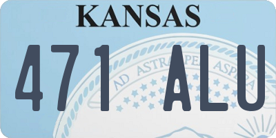 KS license plate 471ALU
