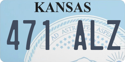 KS license plate 471ALZ