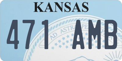 KS license plate 471AMB