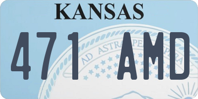 KS license plate 471AMD