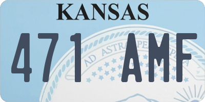 KS license plate 471AMF