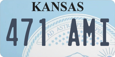 KS license plate 471AMI