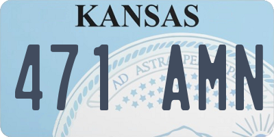 KS license plate 471AMN