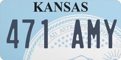 KS license plate 471AMY