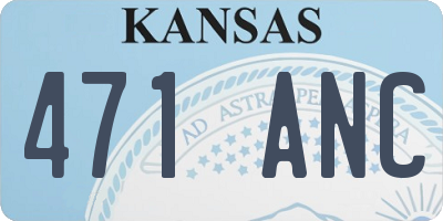 KS license plate 471ANC