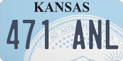 KS license plate 471ANL