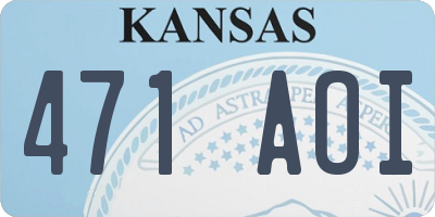 KS license plate 471AOI