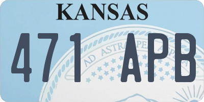 KS license plate 471APB