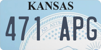 KS license plate 471APG