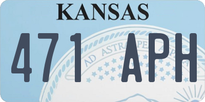 KS license plate 471APH