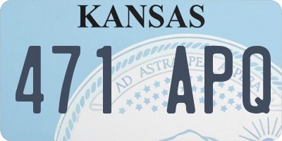 KS license plate 471APQ
