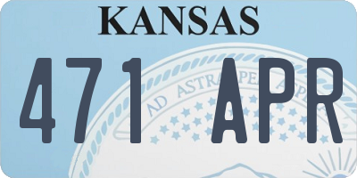 KS license plate 471APR