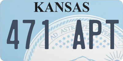 KS license plate 471APT
