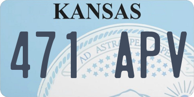 KS license plate 471APV