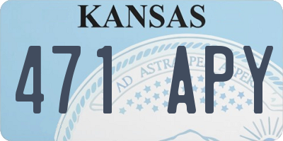 KS license plate 471APY