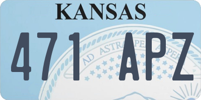 KS license plate 471APZ