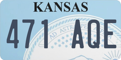KS license plate 471AQE
