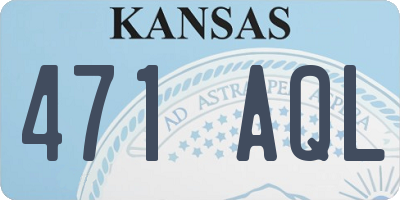 KS license plate 471AQL