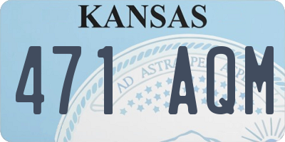 KS license plate 471AQM