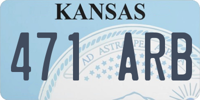 KS license plate 471ARB