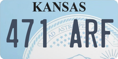 KS license plate 471ARF