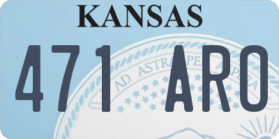 KS license plate 471ARO