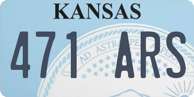 KS license plate 471ARS