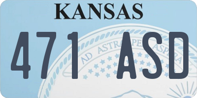 KS license plate 471ASD