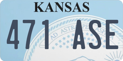 KS license plate 471ASE