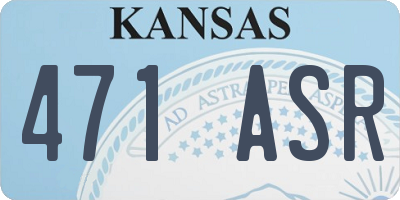 KS license plate 471ASR